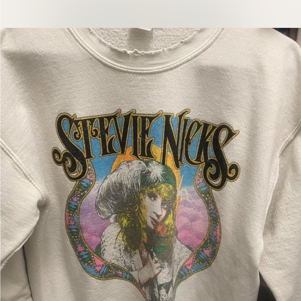 MadeWorn White Stevie Nicks Sweatshirt